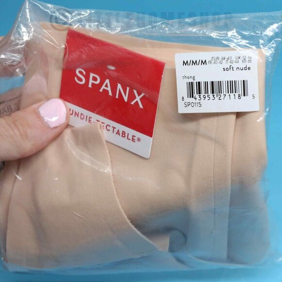 NWT!  Spanx Undie-tectable Thong in Medium, Soft Nude - Picture 4 of 8